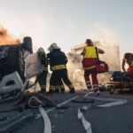 first responders on the scene of a car crash