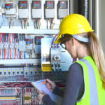 RF engineer working on a distributed antenna system