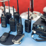 Multiple types of first responder radios assembled to test emergency responder radio coverage